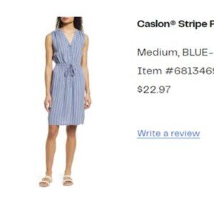 Calson Stripe Print Sleeveless Dress